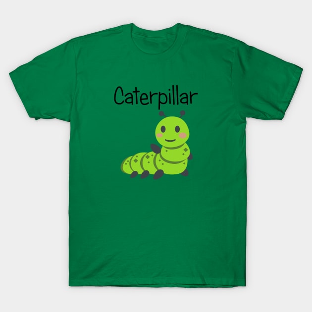 Friendly Fuzzy Green Caterpillar T-Shirt by EclecticWarrior101